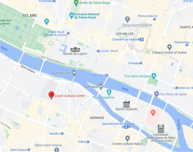 mapka - Česká škola bez hranic Paříž 18 rue Bonaparte 75006 Paris