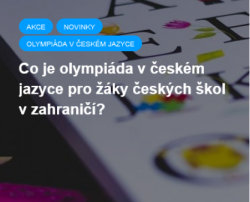 Olympiáda v českém jazyce pro žáky českých škol v zahraničí